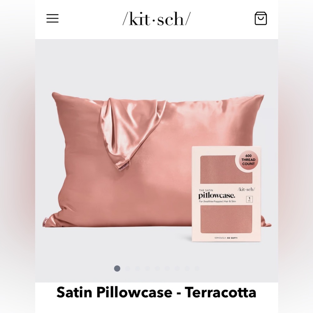 Kitsch - Satin Pillowcase: 2 pillowcases in Terracotta. Brand new in box!